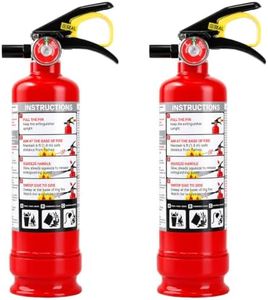 Feautte 2.5 lb ABC Dry Chemical Fire Extinguisher, 1-A:10-B:C, 2-Pack