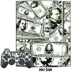 Mightyskins Protective Skin Decal Cover Sticker Compatible with Playstation 3 Console + Two PS3 Controllers - Phat Cash