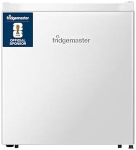 Fridgemaster MUR4545 Small Table Top 45cm Mini Fridge - 45 L - Mechanical Control with Adjustable Thermostat - 39 dB Low Noise - Reversible Door - Broad Climate Design - White - Energy Class E