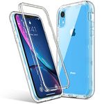 ULAK Stylish Crystal Clear Case for iPhone XR, Heavy Duty Hybrid Hard PC Back Cover with Shock Absorption Bumper and Front Frame Anti-Scratch Premium Phone Case for iPhone XR 6.1 inch,Clear