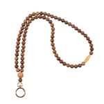 Teacher Breakaway Lanyards for Id Badges and Keys, Beaded Cute Badge Lanyards for Women Soft Nurse Necklace Boho Lanyards Fashion Wooden Bead Lanyard