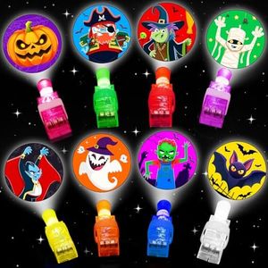 40 Pack Halloween Party Favors for Kids, LED Light Up Finger Lights Halloween Toys Bulk Glow in the Dark for School Classroom Goodie Bag Basket Stuffers Trick or Treats Prizes Gifts