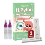 Accufast Helicobacter Pylori Test Kit x2- H.Pylori Ag Test Cassette | Heartburn Indigestion Home Self Test Kit | Stool Home Testing Kit - Screen Yourself for Active H Pylori Infection