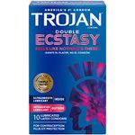 Trojan Double Ecstasy Lubricated Condoms, 10 Count