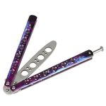 Andux Zone Flip Tool Stainless Steel Practice Tool Trainer with Holes CS/HDD08 (Galaxy Handle)