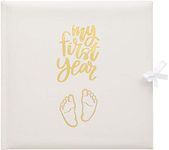 Baby's My First Year Record Log Book to Commemorate Birth Through Their First Year on Earth - White