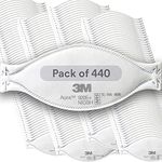 3M Aura Particulate Respirator 9205+, N95, Pack of 440 Disposable Respirators, Individually Wrapped, 3 Panel Flat Fold Design Allows for Facial Movements, Comfortable, NIOSH Approved