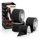 Kinesiology Tape Elastic Sports Tape(3 Rolls) Waterproof,Breathable,Latex free Adhesive for Muscles Shin Splints Knee,Shoulder,Elbow,Ankles,Back,Wrist,2" x 19.7 feet,24 Strips Per Roll