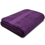 Towelogy® Super Soft Luxurious Bath Sheets Extra Large 100% Egyptian Cotton Bathroom Shower Towel Super Absorbent Hotel Quality Fade Resistant 90x140cm | Machine Washable (Purple Aubergine, 1)