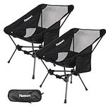 FBSPORT Camping Chair Set of 2, Folding Lightweight Chairs for Adults, Portable Heavy Duty Camp Chairs with Carry Bag for Travel Garden Outdoor Picnic BBQ