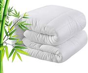 100% Bamboo Organic Fibre Cotton Duvet Quilt TC600 Comforter 13.5 Tog Deluxe Luxury Soft Organic Natural Hypoallergenic, Best Hotel Quality, Super Soft, Warm & Cosy, Anti Allergy (S-King 260x220cm)