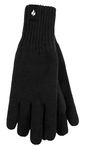 HEAT HOLDERS - Men's Thermal Heat Weaver Knitted 2.3 tog Gloves (S/M, Black)