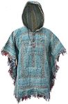 Gheri Hippie Gypsy Cotton Hooded Cloak Fringes Poncho G