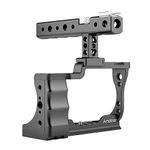 Andoer Camera Cage with Top Handle Compatible with Canon EOS M50, with Cold Shoe Mount