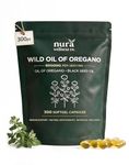 Wild Oregano Oil 6000mg with Black Seed Oil Capsules Herbies - 300 Vegan Softgels (150 Day Supply) - Potent Immune Support & Gut Health Supplement