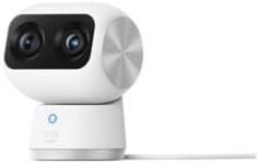 eufy Security Indoor Cam S350 | Dual Cameras, 4K UHD Security Camera with 8× Zoom, 360° Camera, Baby Monitor, Pet Camera, Human/Pet Detection, AI Tracking, 2.4G/5G Wi-Fi, Plug in