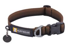 RUFFWEAR Front Range Collar, Large Dog Collar with Aluminium V-Ring, Adjustable Length Pet Dog Collar, Comfortable Soft Fabric, Animal Collar with Dog Lead Attachment Ring, 51-66cm, Moonlight Fade