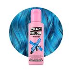 Crazy Color Vibrant Capri Blue Semi-Permanent Hair Dye. Highly Pigmented Electric Blue Conditioning & Oil Nourishing Vegan Formula | No Bleach or Ammonia | 100ml