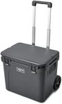 YETI Roadie 60 Cool Box, Insulated Hard Cooler with Wheels, Charcoal