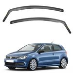 Ispeed Wind Deflectors For Volkswagen VW Polo mk5 6R/6C 2009-2017 3 Door Hatchback 2pc Set - Keep Your Car Ventilated in Rain - Reduce Wind Turbulence - Tinted In-Channel