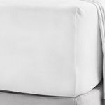 100% Brushed Cotton Soft Flannelette 25CM/10" Fitted Sheets 12 Colours (King, White)