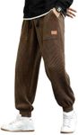 JMIERR Mens Brown Corduroy Pants Ca