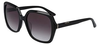 CALVIN KLEIN EYEWEAR Women's CK20541S-001 Sunglasses, Black/Smoke Gradient, 57-19-140