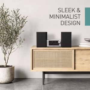 Panasonic Micro HiFi Stereo System, 80W – Silver