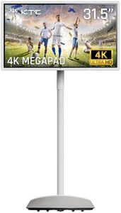 KTC 32" 4K Smart Portable Monitor MEGAPAD, Google EDLA Certified, UHD Touchscreen on Wheels, Speaker & Camera, 16G+256G Storage, Built-in Battery, Full Swivel Rotation, Remote Control, A32Q7 MAX