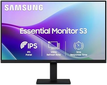 Samsung 24" (60.5 cm) 120hz Flat Monitor|IPS Panel|FHD 1080p (1920 x 1080)|120 Hz|5 ms|Dual HDMI Ports (2EA)|Super Slim Borderless Design|Game Mode|Eye Saver Mode|Wall Mountable|LS24F320GAWXXL|Black