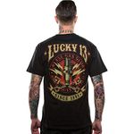 Men's Lucky 13 Apparel Amped Tee Black Shirt M, Black, Medium