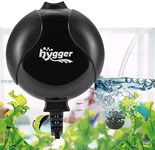 hygger Quiet Mini Air Pump for Aquarium 1.5 Watt Oxygen Fish Air Pump for 1-15 Gallon Fish Tank with Accessories… (Black)