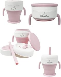 Baby's Brew The 2 in 1 Collapsible Snack and Straw Cup -Pink