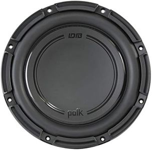 Polk Audio DB1042 DVC - DB+ Series 10" Shallow Subwoofer for Marine/Car Sound System, 28Hz-200Hz Frequency Response, Dual 4-Ohm Voice Coils & Polypropylene Woofer Cone