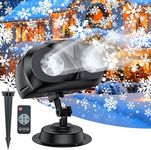 Snowflake Projector Lights Outdoor, IP65 Waterproof Owl Shaped Dynamic Led Christmas Projector Lights Outdoor with Remote Control, for Xmas, Party, Wedding and Patio, Indoor Outdoor