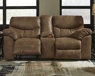 Signature Design by Ashley 3380294 Boxberg Reclining Loveseat with Console Bark