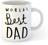 ZOROLUX Gold Worlds Best Dad Mug - Superb Fathers Day - Birthday Gift - Funny Novelty Joke Coffee Mug (White)