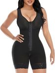 YIANNA Shapewear for Women Tummy Control Fajas Colombianas Post Surgery Compression Garment Butt Lifter Body Shaper,YA7275-Black-M