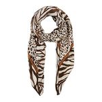 Hadley Wren Women's Lightweight Spring Animal Print Fashion Scarf, Urban Safari Brown, One Size, Urban Safari Brown, One Size