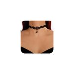 Denifery Gothic Black Lace Choker Necklaces Crystal Collar Choker Jewelry Adjustable for Women (Style 7), Lace Metal