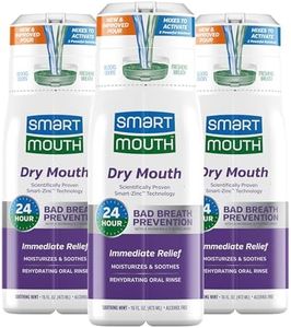 SmartMouth Activated Dry Mouth Mouthwash, Dry Mouth and Bad Breath Relief, Mint, 16 fl oz, 3 Pack
