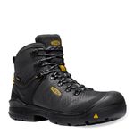 KEEN Utility Men's Dearborn 6inch Composite Toe Waterproof Work Boots, Black/Steel Grey, 10