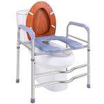 Deewow Raised Toilet Seat with Handles 400lbs, Elevated Toilet Seat Riser for Seniors with Adjustable Height, Raised Toilet Seat for Elderly, Pregnant and Handicap, Fit Any Toilet