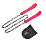 Fexplendid Portable Pocket Chainsaw, Camping Tools for Survival, Hunting Equipment: Reliable Cutting Tool for Outdoor Adventures and Gardening (36in/48teeth/red Nylon Strap)