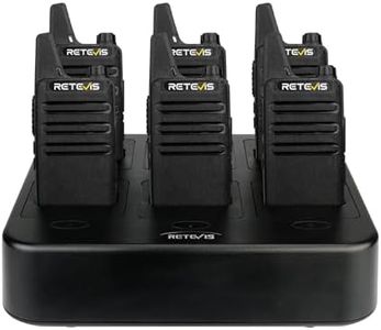 Retevis RT22 Walkie Talkies Rechargeable Hands Free 2 Way Radios Two-Way Radio(6 Pack) with 6 Way Multi Gang Charger