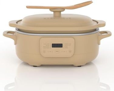 4 Quart Programmable Slow Cooker with Flexible Easy Programming, 8-in-1 Claypot Multi Cooker, Removable Crock, Nonstick, Oven Safe Pot to 450°F, Brown