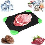 Defrost Tray Defrosting Plate,Fast Defrosting Tray Defrost Plate Thaws,Defrost Tray Thaw Board Plate Thaw Plate with Drip Tray,No Need for Electric Heating, A Good Gift for Friends and Family(Black)