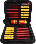 Mulwark 13-Piece Premium CR-V Insulated Screwdriver Set with 1000V Insulated tools Electrical Screwdriver : Phillips, Slotted, Pozidriv, and Torx - Electrician Screwdrivers for Professionals