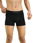 DAMENSCH Mens Premium Cotton Solid Trunks ReFRSH Single of Peppermint Powered-Pack of 1-Jet Black-Large