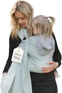 Baby Sling and Ring Sling 100% Cotton Muslin Infant Carrier, Ring Sling Baby Carrier Front and Chest Newborn Carrier Baby Carrier Wrap, Toddler Carrier (Light Green)